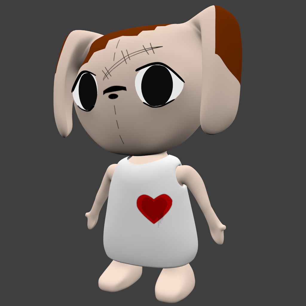  KIM character simple rig low poly preview image 1